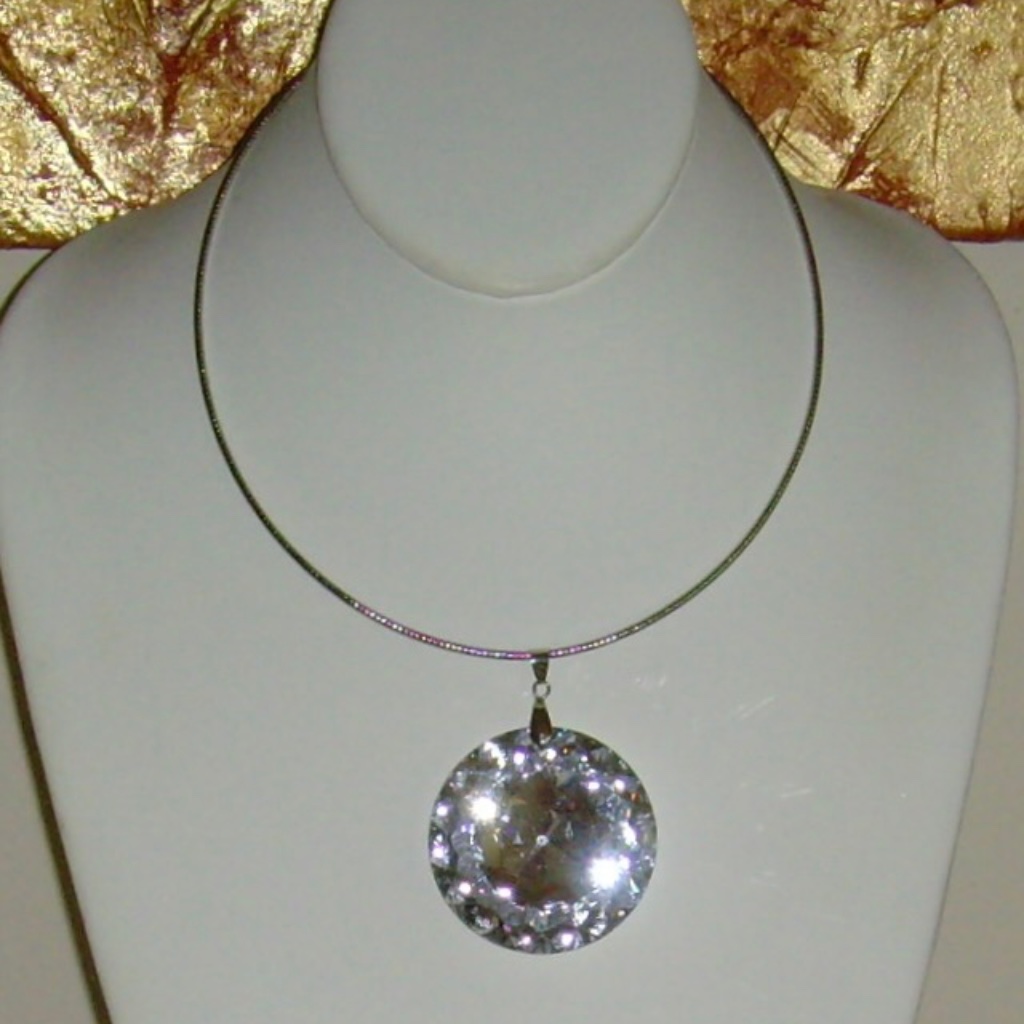 Rhinestone Solitaire Pendant